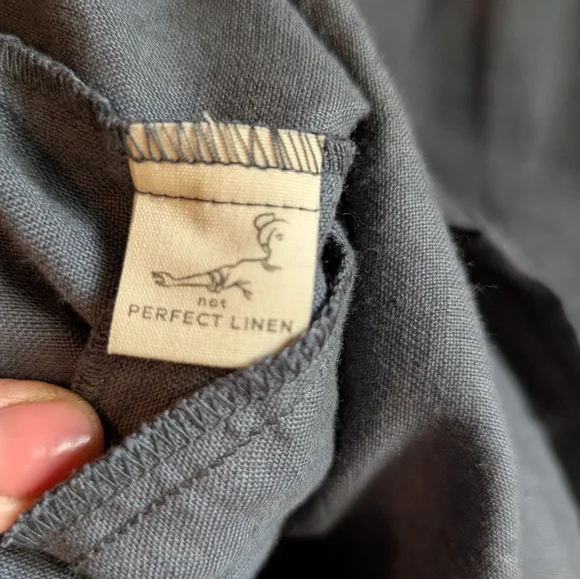 notPERFECTLINEN Marsielle Skirt, XL, Dark Grey-blue - Picture 3 of 5